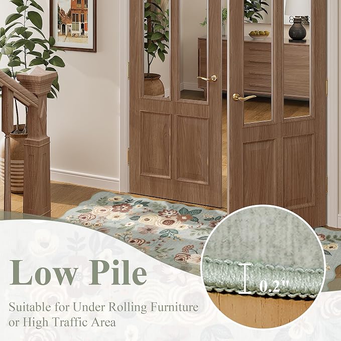 DUKINO 2.6x8 Runner Rug for Hallway, Washable Kitchen Rug - Image 9