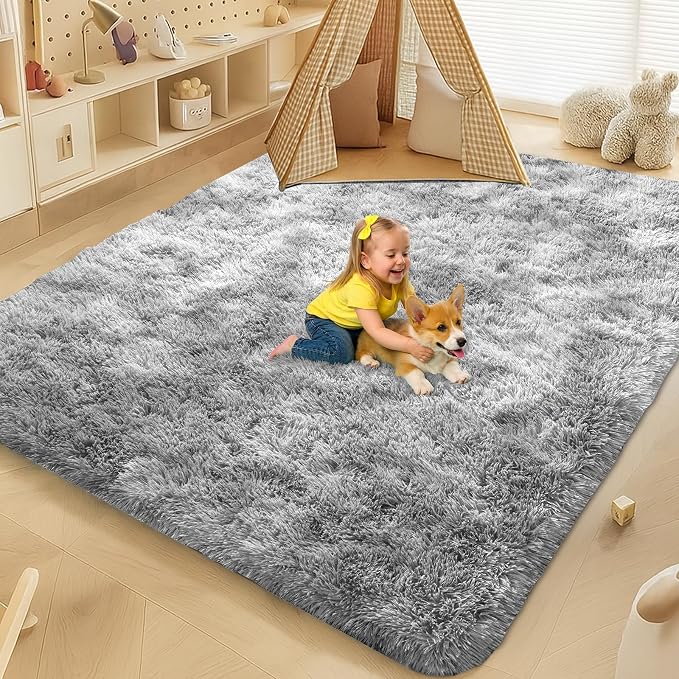 6x9 Rugs for Living Room, Rugs for Bedroom, Plush Fluffy Carpet, Non-Slip - Image 5