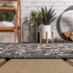 JONATHAN Y Boho Medallion Indoor Outdoor Octagon Area Rug 8 Ft Black/Gray - Image 6