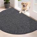 BEQHAUSE Dirt Trapper Door Mat 32" x 48" Half Circle Non-Slip Washable Doormats by BEQHAUSE