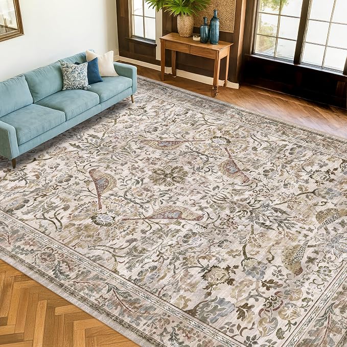 Floral 9x12 Large Area Rug for Living Room - Image 8