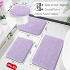 OLANLY Bathroom Rugs 34x21, Extra Soft Absorbent Chenille Bath Rugs, Rubber - Image 2