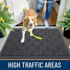 OLANLY Front Door Mat Outside Entrance 59x34, Heavy Duty Sturdy Natural Rubber - Image 5