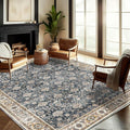 CHAMPLANT Washable Area Rug 9'x12' Retro Boho Design Non-Shedding Easy Care by CHAMPLANT