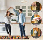 Kitchen Mats for Floor Colorful kitchen rugs Cool Wooden Abstract Anti Fatigue - Image 7