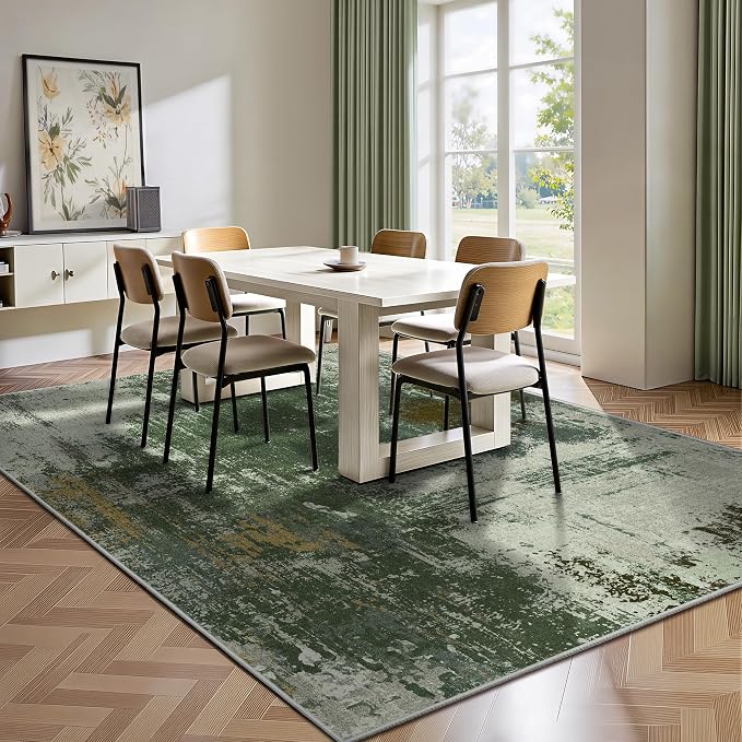 6x9 Area Rugs - Modern Abstract Washable Rug, Ultra Soft Non Slip Low Pile - Image 4