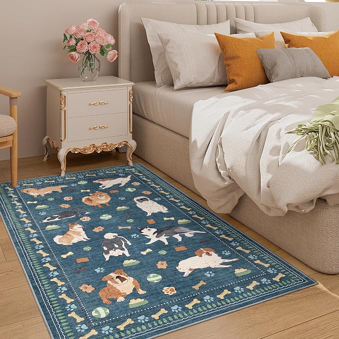 DUKINO 3x5 Area Rug, Lightweight Washable Entryway Rug - Image 2