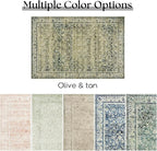 BILEEHOME Olive Green Boho Area Rug 5 x7 - Image 6