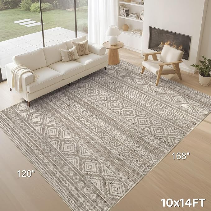 cotiled 10x14 Area Rugs Living Room Rug: Washable Boho Rugs - Image 9