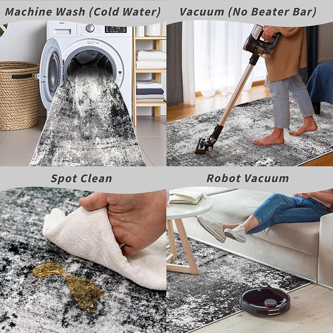 2x4 Washable Runner Rug – Non-Slip Small Throw Rug - Image 8