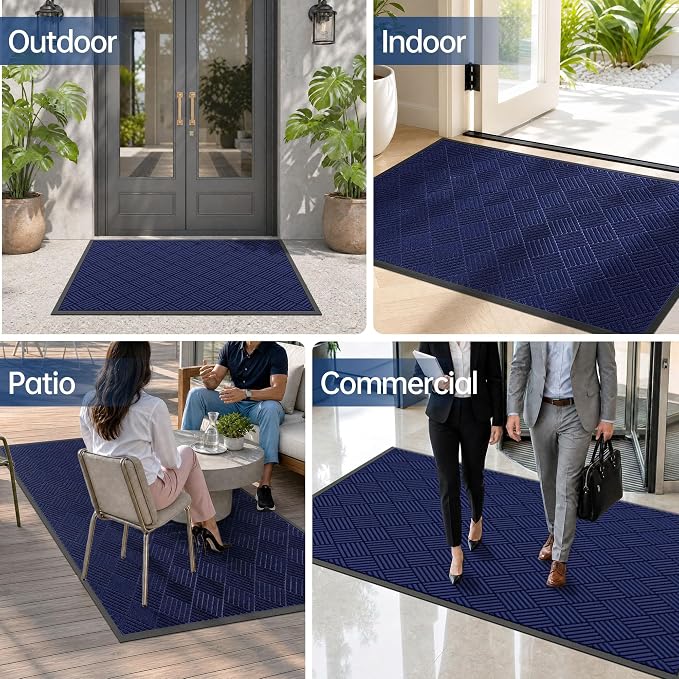 Durable Indoor Outdoor Door Mat, Non-Slip Backing, Stain and Fade Resistant - Image 9