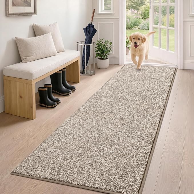 PURRUGS Dirt Trapping Door Mat 24" x 59", Non-Slip Machine Washable Entryway Rug by PURRUGS