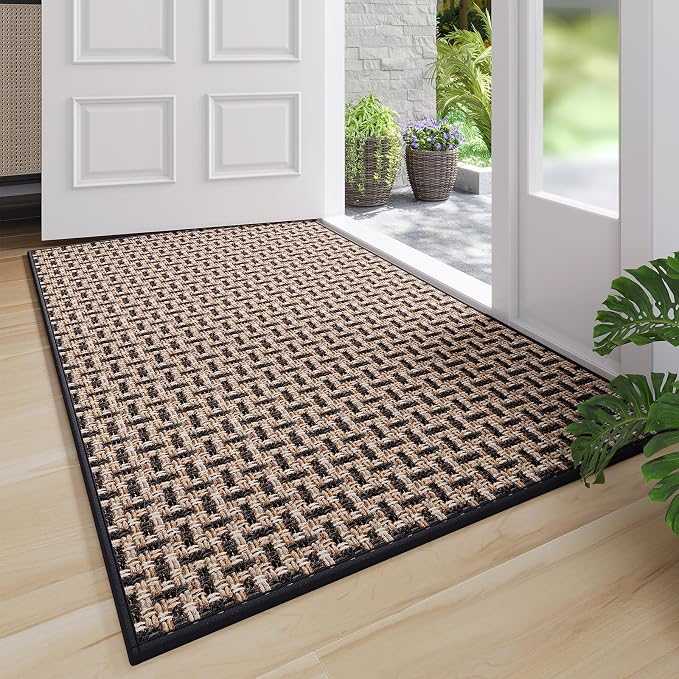 Indoor Door Mat Dirt 36x60 Resistant and Absorbent, Non-Slip Rubber Backing by YDKGL
