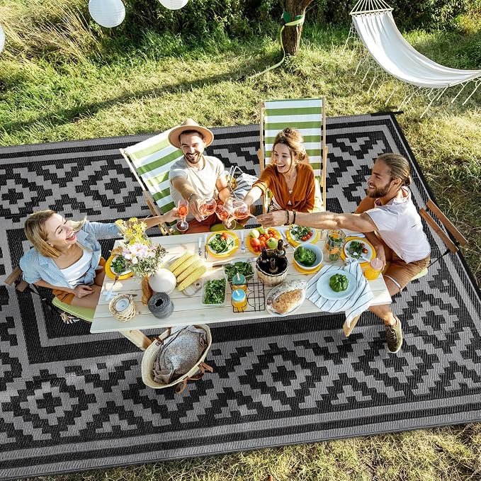 Outdoor Patio Plastic Straw Rug - Image 2
