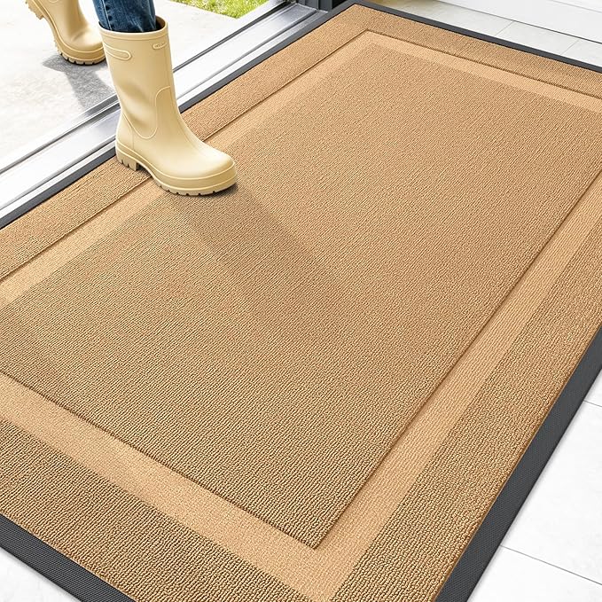 OLANLY Front Door Mat Indoor Outdoor Entrance, Waterproof All-Season, by OLANLY