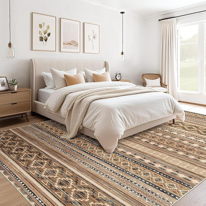 cotiled 5x8 Area Rugs Living Room Rug: Washable Boho Rugs - Image 3