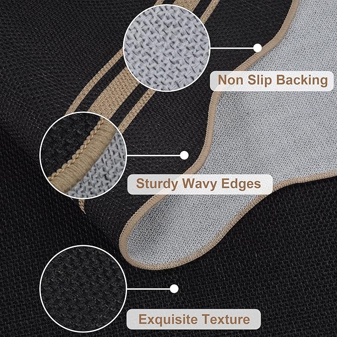 5x7 Scalloped Rug Easy Jute Washable Outdoor Patio Rug - Image 4