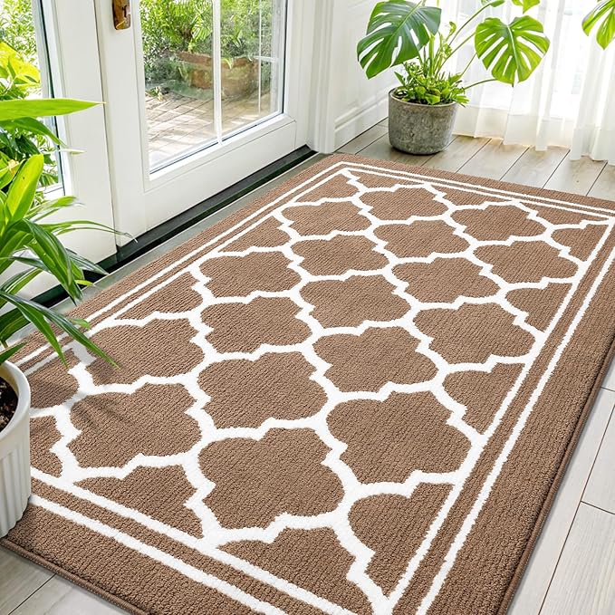 Buganda Large Indoor Door Mat, Dirt-Resistant and Absorbent Doormat, Low by Buganda