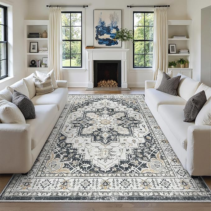 zesthome Area Rug 8x10, Ultra-Thin Washable Rugs by Zesthome
