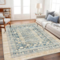 CHAMPLANT Area Rug 6'x9' Washable Vintage Traditional Floor Cover Thin Retro by CHAMPLANT