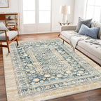 CHAMPLANT Area Rug 6'x9' Washable Vintage Traditional Floor Cover Thin Retro by CHAMPLANT