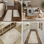 Anti Fatigue Kitchen Mats 2PCS Beige Neutral Mats - Image 6