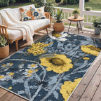 GENIMO Indoor Outdoor Area Rug 8'x10', Machine Washable Rugs by GENIMO