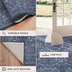 Vintage Dark Blue 4x6 Area Rugs - Image 5