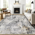 10x12 Area Rug Living Room: Washable Large Abstract Soft Stain Resistant Indoor by LOONGRUG