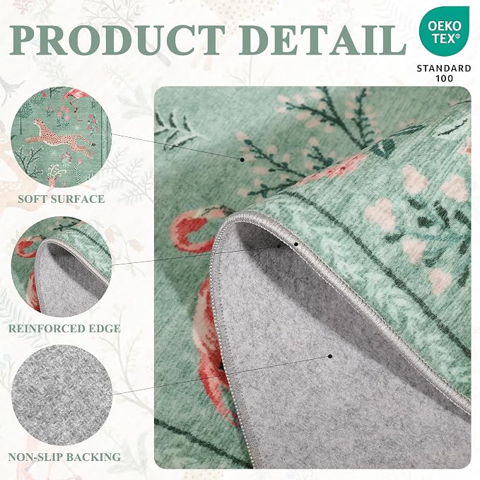 DUKINO 2x10 Rug for Hallway, Washable Kitchen Runner Rug - Image 4