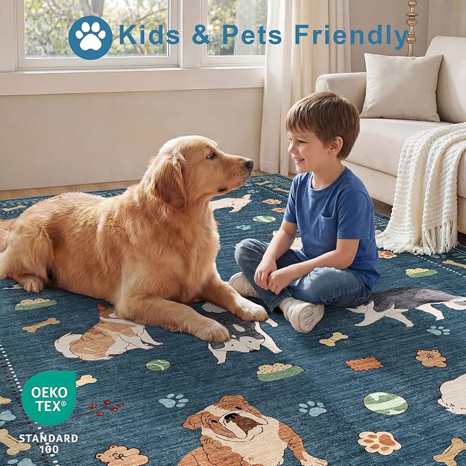 DUKINO 3x5 Area Rug, Lightweight Washable Entryway Rug - Image 4