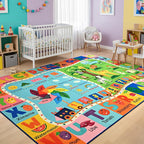 Maxsoft Kids Rug for Playroom, Educational 6x9 Play Mat for Classroom, Washable - Image 6