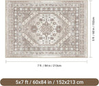 befbee 5x7 Area Rugs for Living Room, Stain Resistant Washable Rug, Non-Slip - Image 2