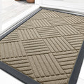 OLANLY Front Door Mat Outside Entrance 33x21, Heavy Duty Sturdy Natural Rubber by OLANLY
