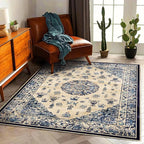 CHAMPLANT Area Rug 6'x9' Washable Vintage Traditional Floor Cover Thin Retro - Image 2