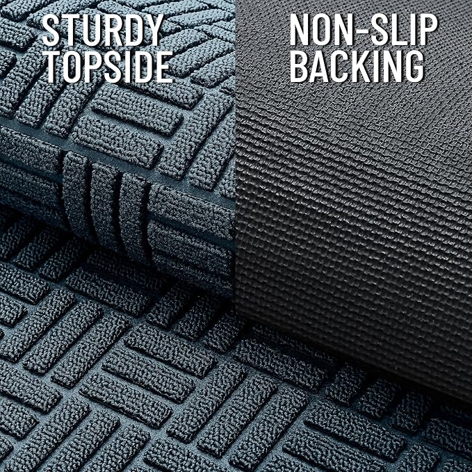 OLANLY Front Door Mat Outside Entrance 47x23, Heavy Duty Sturdy Natural Rubber - Image 4