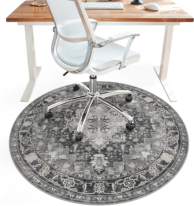 Office Chair Mat for Hardwood Tile Floor, Under Desk Carpet Protector for by BESBLEE