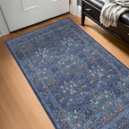 Vintage Dark Blue 4x6 Area Rugs - Image 6