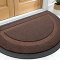 OLANLY Half Circle Door Mat Indoor Outdoor Entrance Welcome, Waterproof by OLANLY