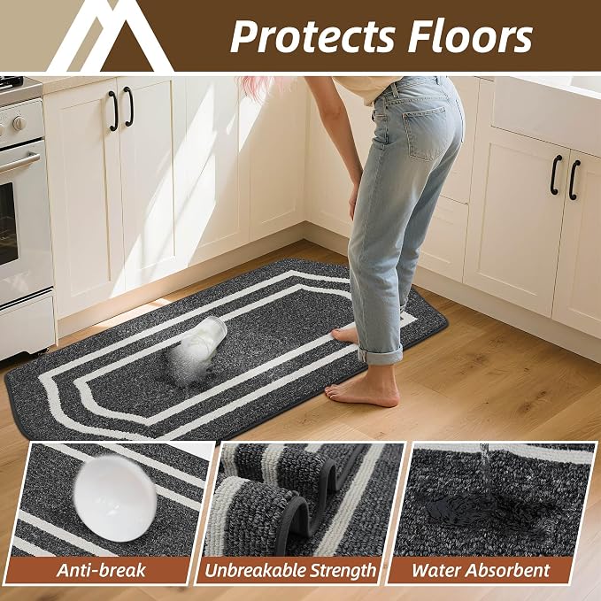 COSY HOMEER Kitchen Rugs and Mats 24"x59" Non Slip Kitchen Mats - Image 3