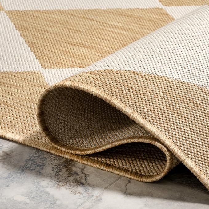Nuloom Outdoor Performance Collection Sabina Tan/Ivory, High Traffic, Stain - Image 7
