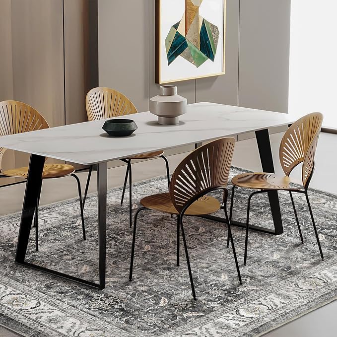 CHAMPLANT Area Rug 5'x7' Washable Rug Vintage Traditional Floor Cover Thin - Image 2