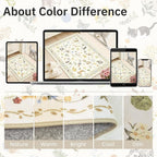 Soalmost Cat 5x7 Area Rugs for Living Room, Machine Washable Animal Floral - Image 8