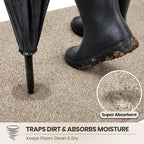 PURRUGS Dirt Trapping Door Mat 20" x 31.5", Non-Slip Machine Washable Entryway - Image 2