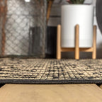 JONATHAN Y Vintage Filigree Indoor Outdoor Area Rug 8X10 Black/Khaki, Madrid - Image 9