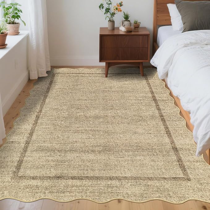 GarveeHome Scalloped Washable Rug 5x7 Area Rugs - Image 3