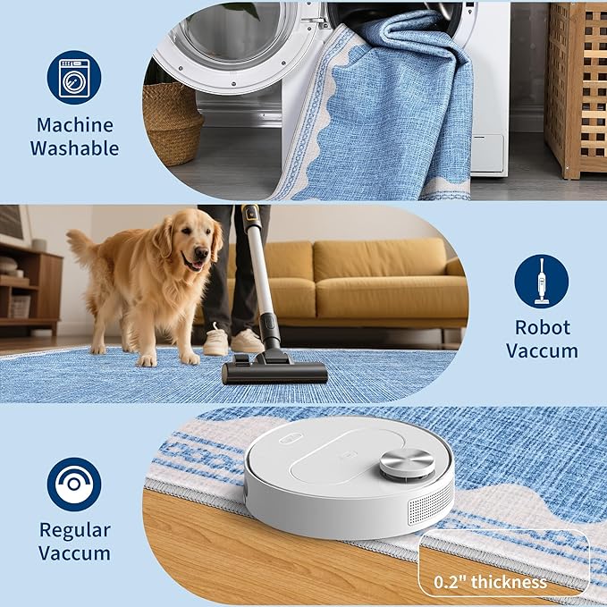 GarveeHome 2x10 Runner Rug for Hallway Washable Kitchen Rugs Non Slip Solid - Image 5