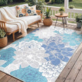 GENIMO Indoor Outdoor Area Rug 9'x12', Machine Washable Rugs by GENIMO