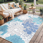 GENIMO Indoor Outdoor Area Rug 6'x9', Machine Washable Rugs by GENIMO