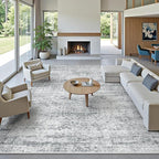 Soalmost 10x14 Area Rugs for Living Room, Non Slip Machine Washable Vintage Rugs - Image 2